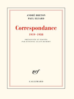 cover image of Correspondance (1919-1938)